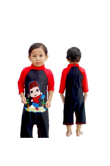 Baju Renang Anak OMT04 - Kids Swimwear Character Omar Toddler( include swimsuit bag Omarhana)